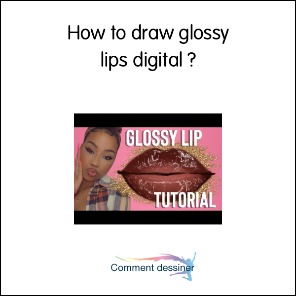 How to draw glossy lips digital